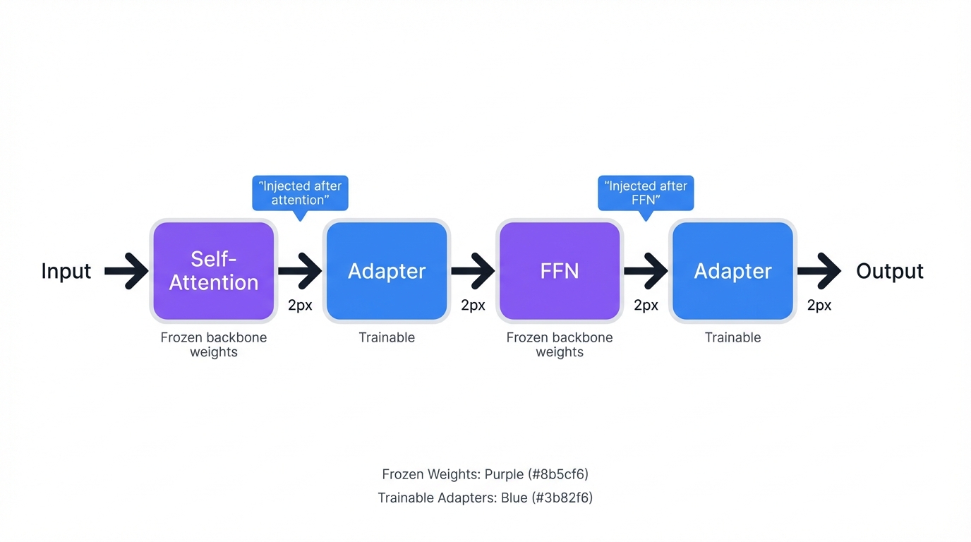 Adapter Placement in Transformer Layer