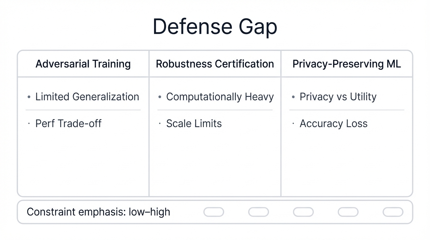 Defense Gap: Limits of Current Solutions