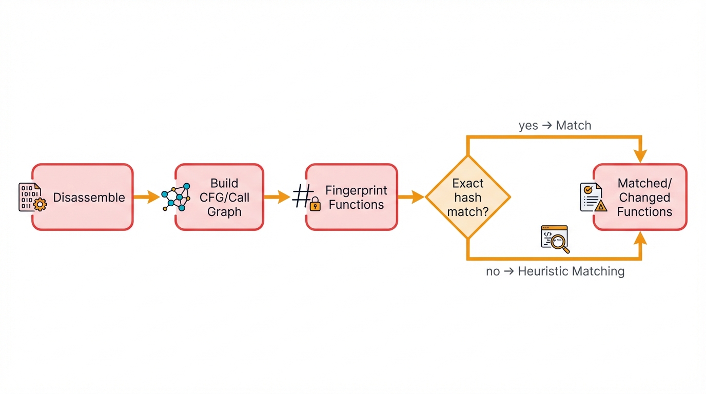 Patch Diffing Pipeline (Graph-Based Matching)