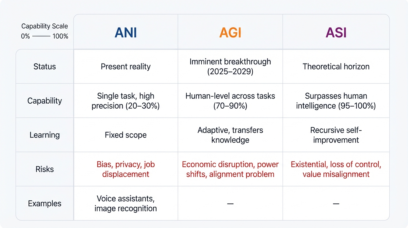 Three Stages of AI Comparison