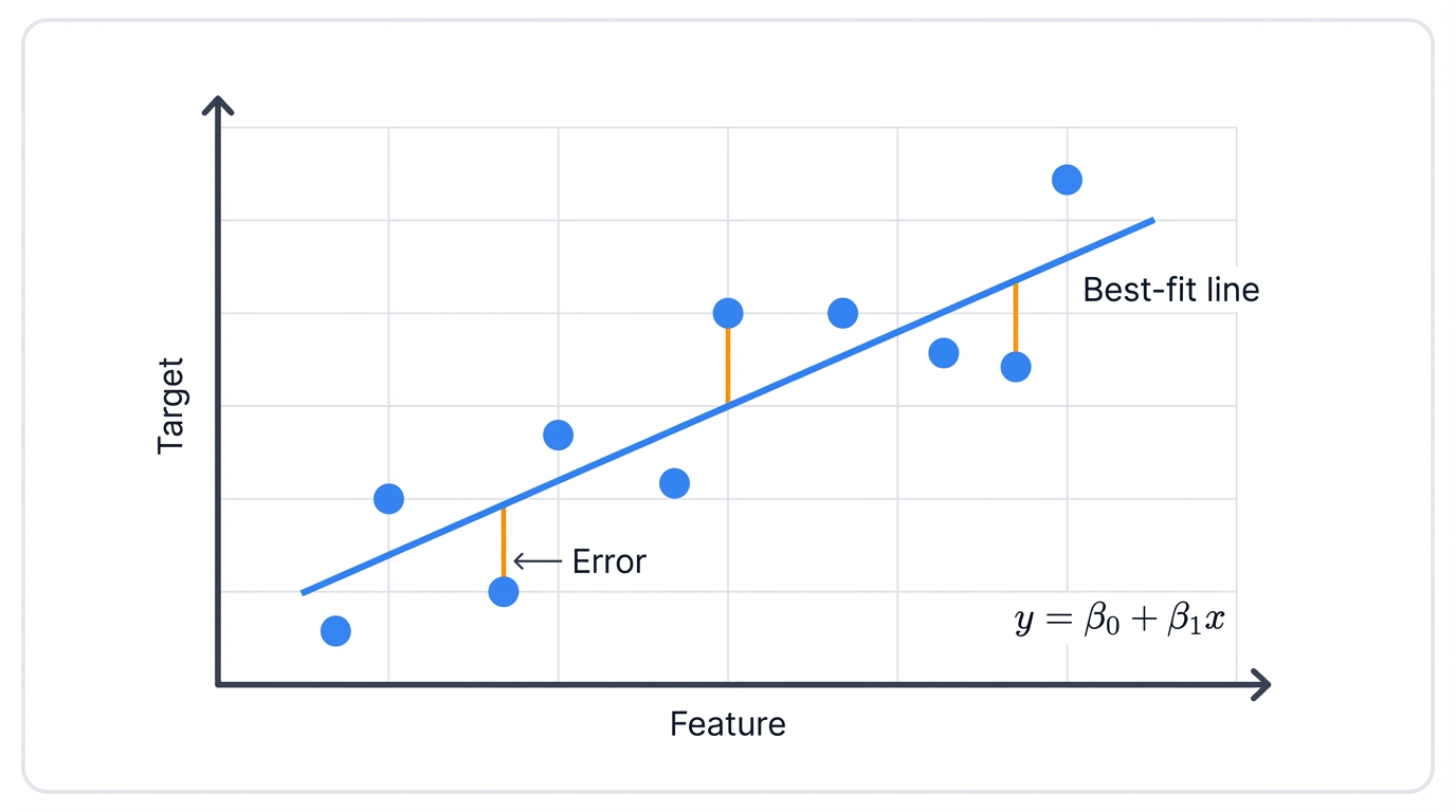 Linear Regression Best-Fit Line (OLS)