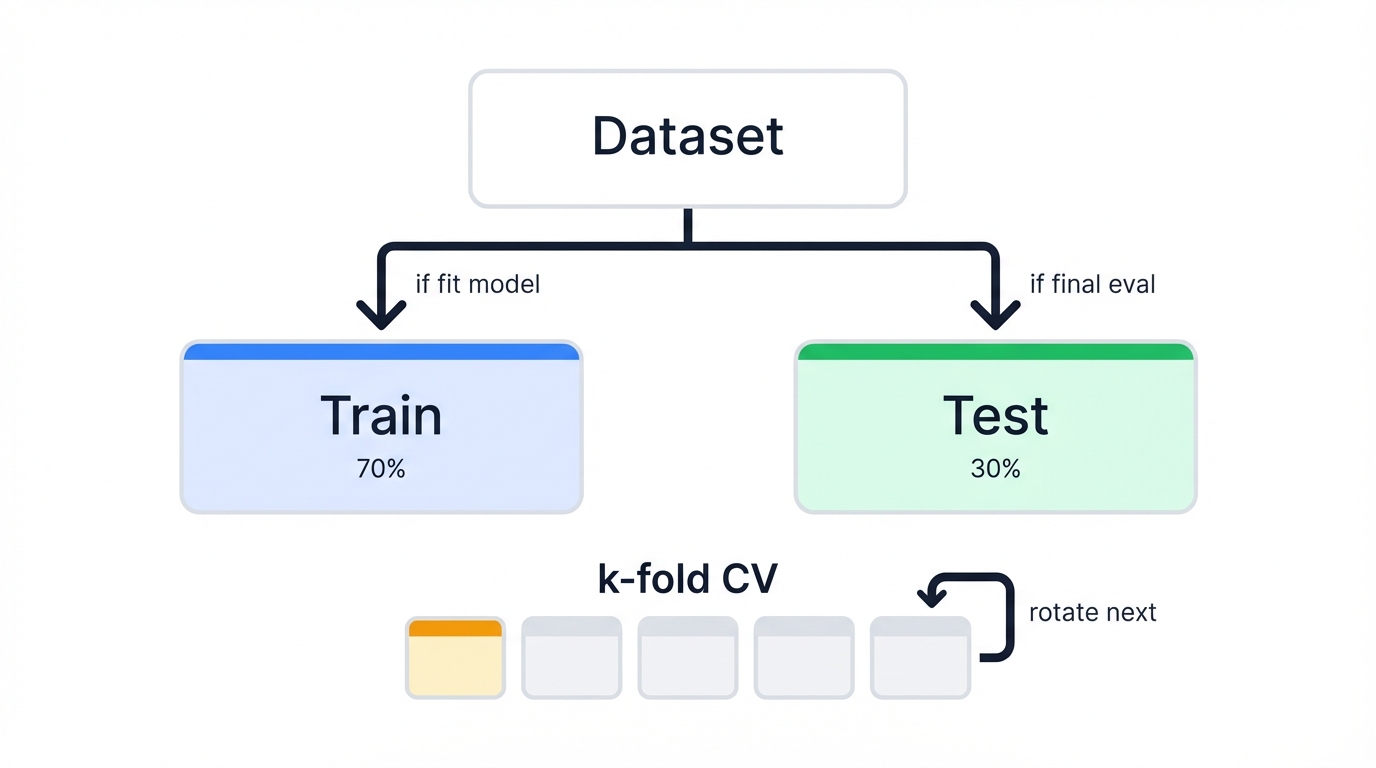 Train–Test Split and Cross-Validation Flow