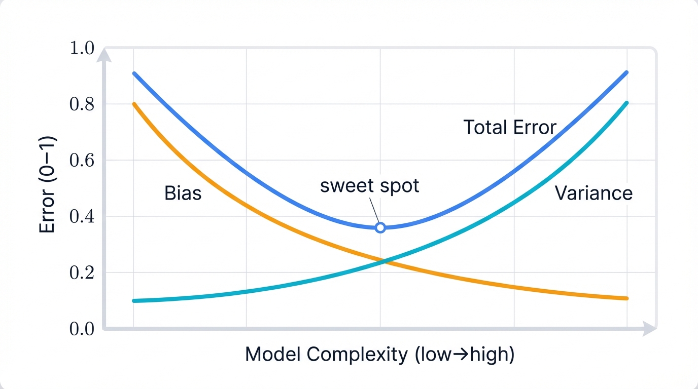 Bias–Variance Tradeoff Curve