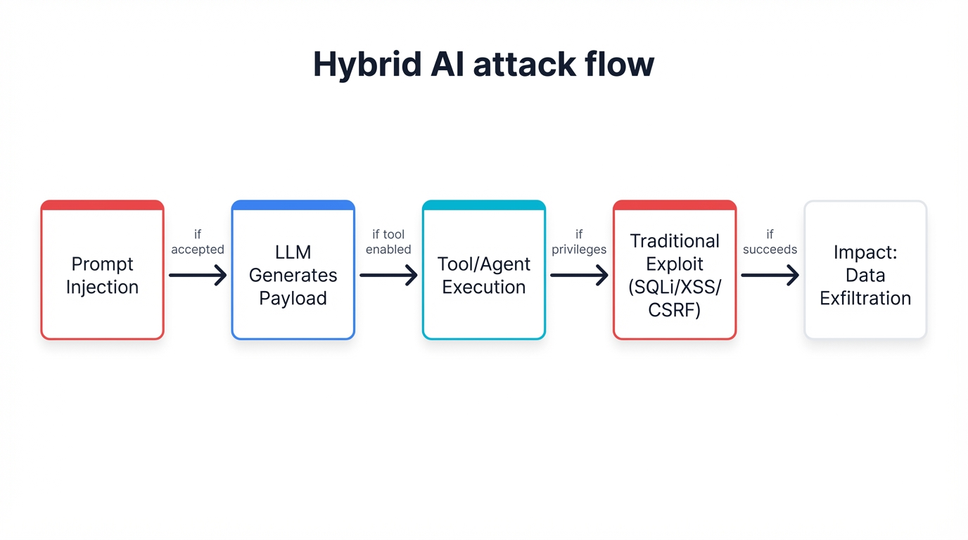 Hybrid AI Attack Kill Chain Overview