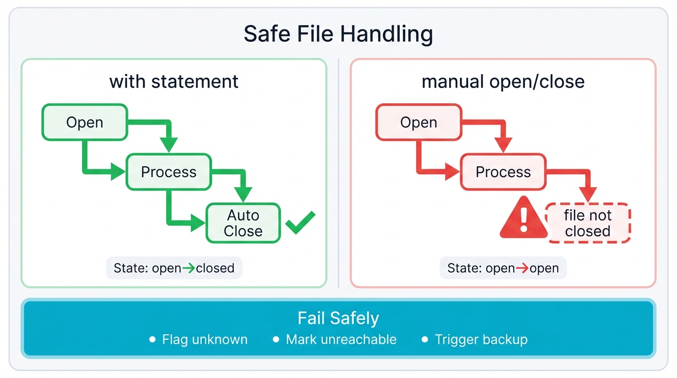 Safe File Handling & Fail-Safe Errors