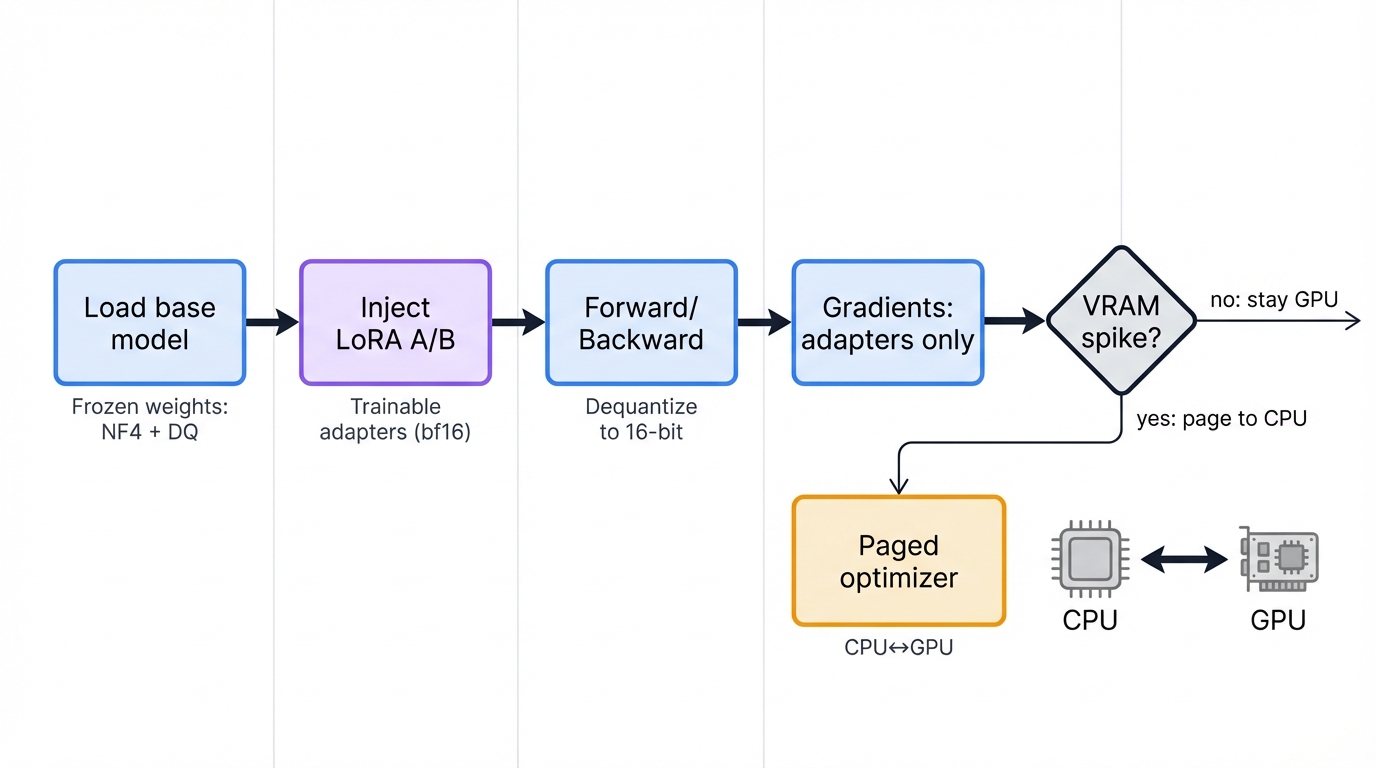QLoRA Integrated Training Flow