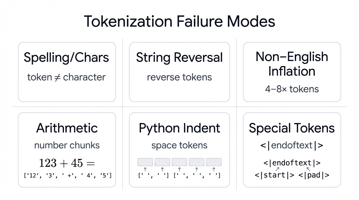 Why Tokenization Causes LLM Failures (Overview)