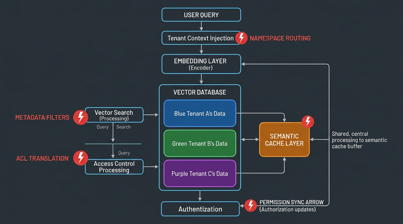 Multi-Tenant RAG Pipeline with Leakage Points